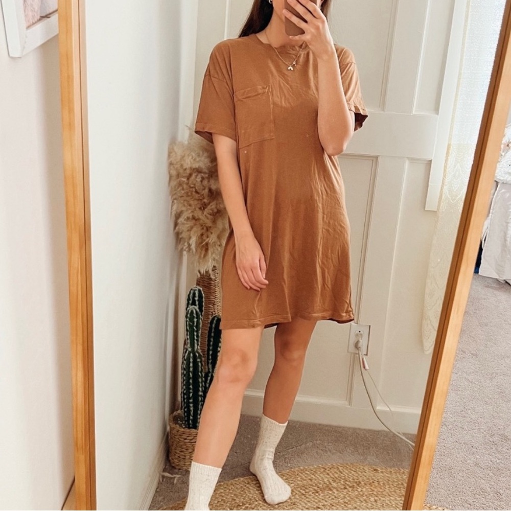 NWT MATE The Label Organic Cotton Tencel T - Shirt Dress Size XS Oversized